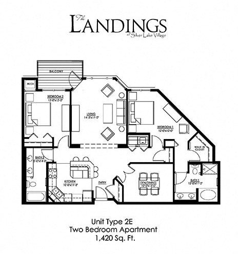 Dominium_Landings at Silver Lake_2 Bedroom Floor Plan